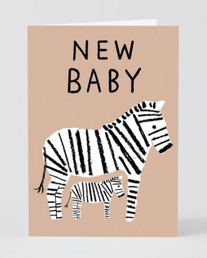 New Baby Zebra Klappkarte
