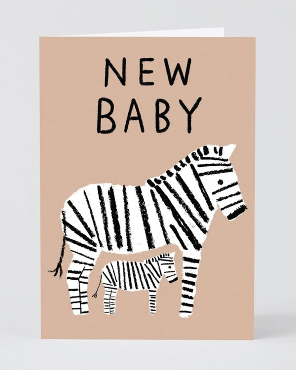 New Baby Zebra Klappkarte