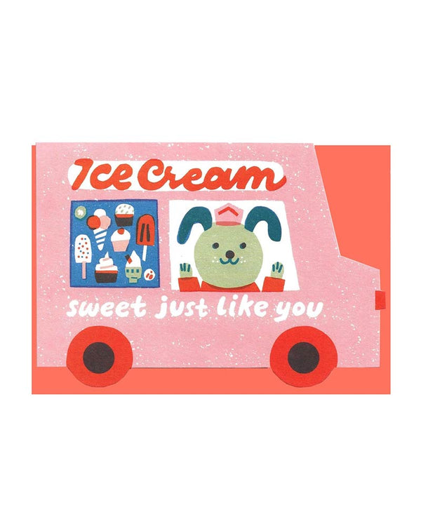 Ice Cream Van Die Cut Klappkarte
