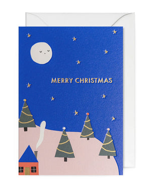 Jennifer Bouron Xmas Illustrative Winter Scene Klappkarte