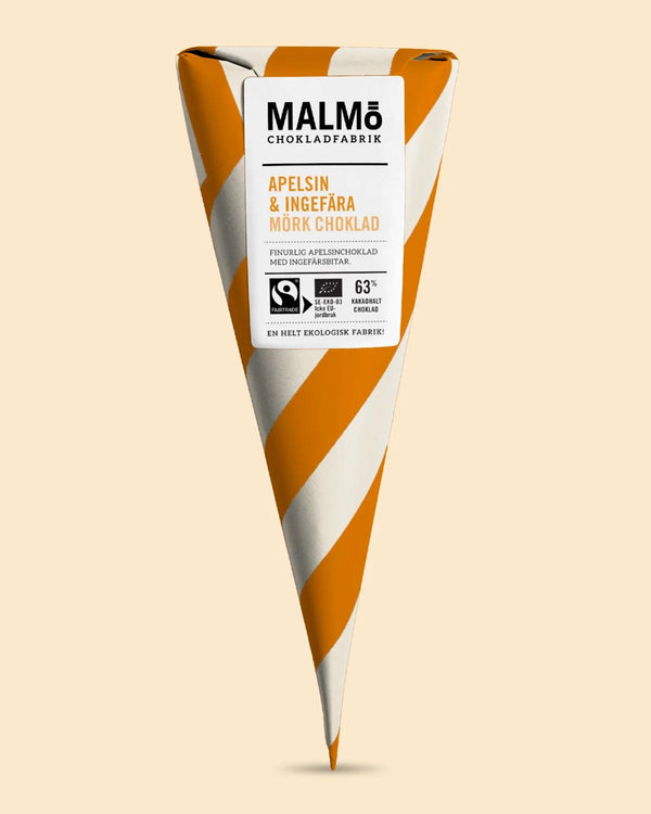 Organic Cone Zartbitterschokolade (68% Kakao) mit Orange und Ingwer