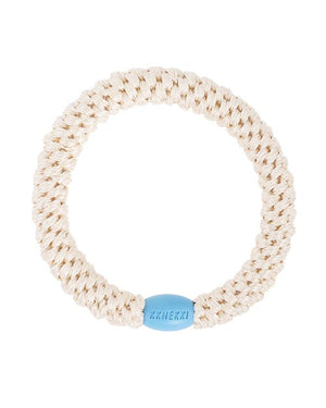 Kknekki Haargummi Ivory Blue Bead