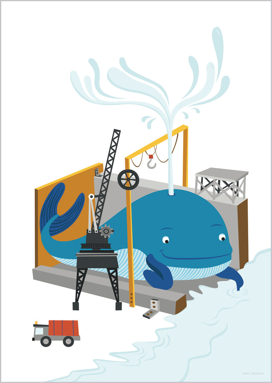 Wal in der Werft Print (Din A3)