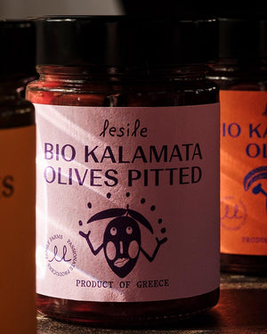 Lesile - BIO entsteinte Kalamata Oliven - 340/170g