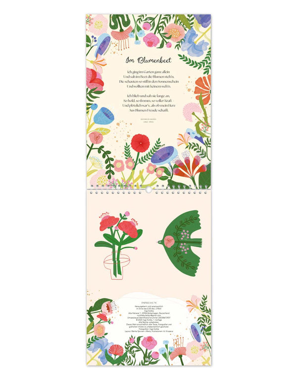 Immerwährender Blumenkalender "Blüten, die bleiben"