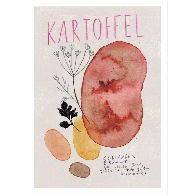 Kartoffel Postkarte A6