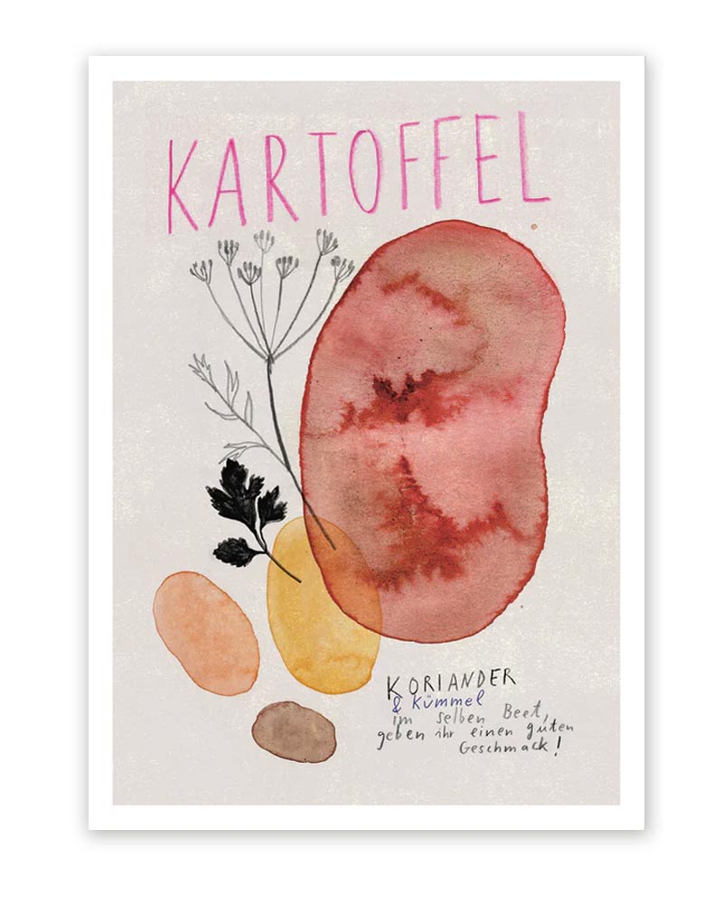 Kartoffel Postkarte A6