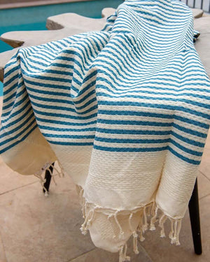 Kasaluz - Strandtuch Baumwolle Atlantico Entenblau