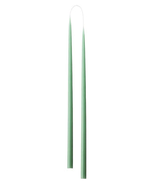 Slim Colored Candle Dark Reseda Green (2er-Set)