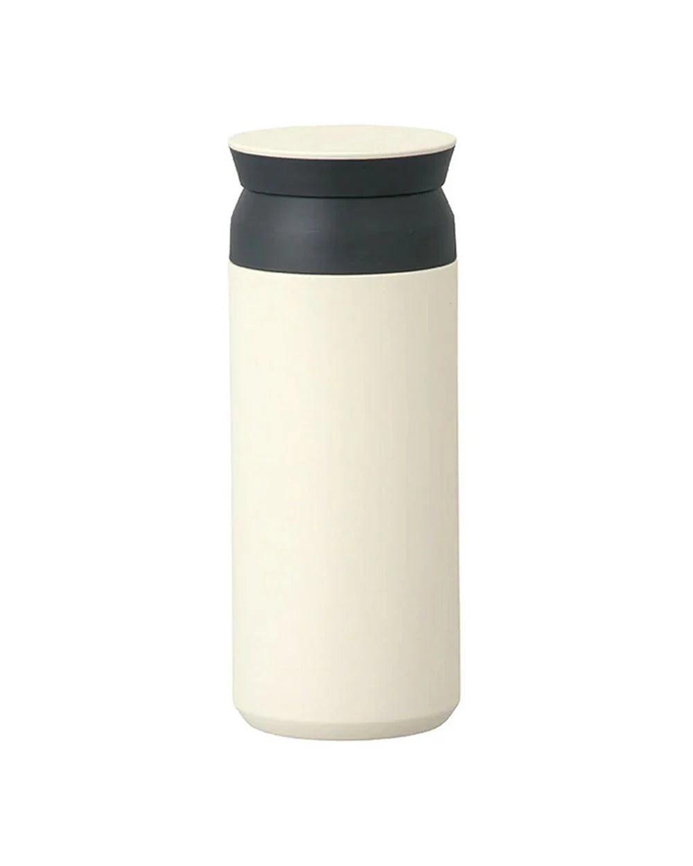 Travel Tumbler 350ml White von Kinto: schlanker, vakuumisolierter Becher für Getränke unterwegs, hält Aroma und Temperatur, ideal für Kaffee, Tee oder Mineralwasser.