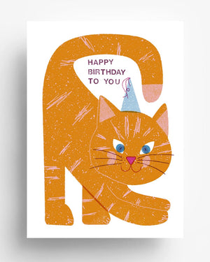 Barbara Dziadosz - Birthday Kitty Postkarte