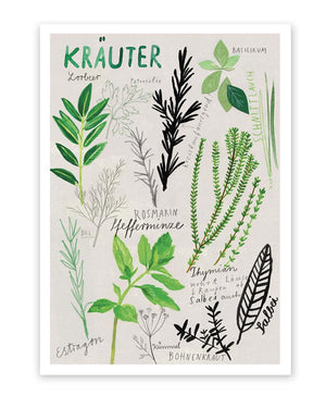 Kräuter Postkarte A6