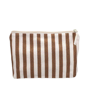 Kulturbeutel Stripes Natural Brown