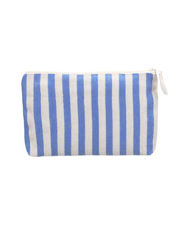 Kulturbeutel Stripes Natural Light Blue
