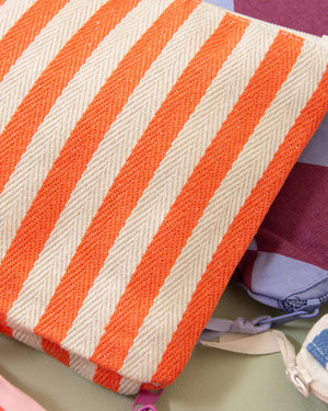 Kulturbeutel Stripes Natural Orange