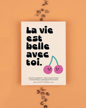 „Das Leben ist schön mit Dir“ Petersilie Samentüte - La Fabrique à Sachets