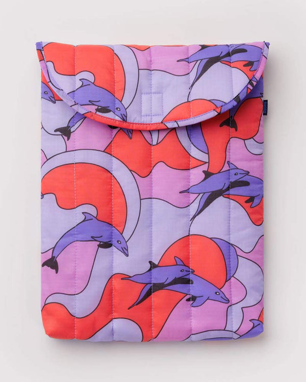 Baggu Puffy Laptop Sleeve 16" Dolphins
