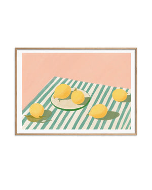 Lemons and Stripes Poster (50x70cm)