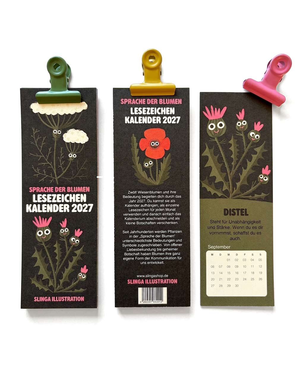 Slinga Sprache der Blumen Lesezeichenkalender 2027