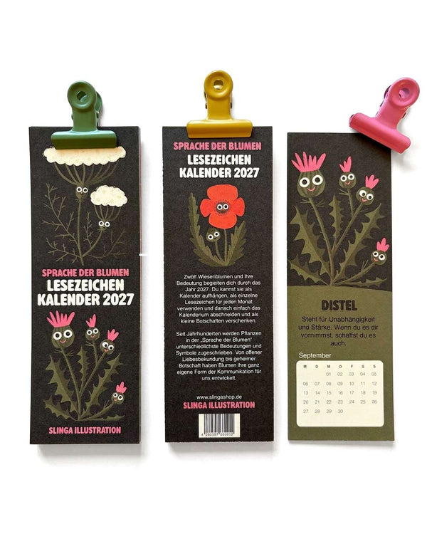 Slinga Sprache der Blumen Lesezeichenkalender 2027