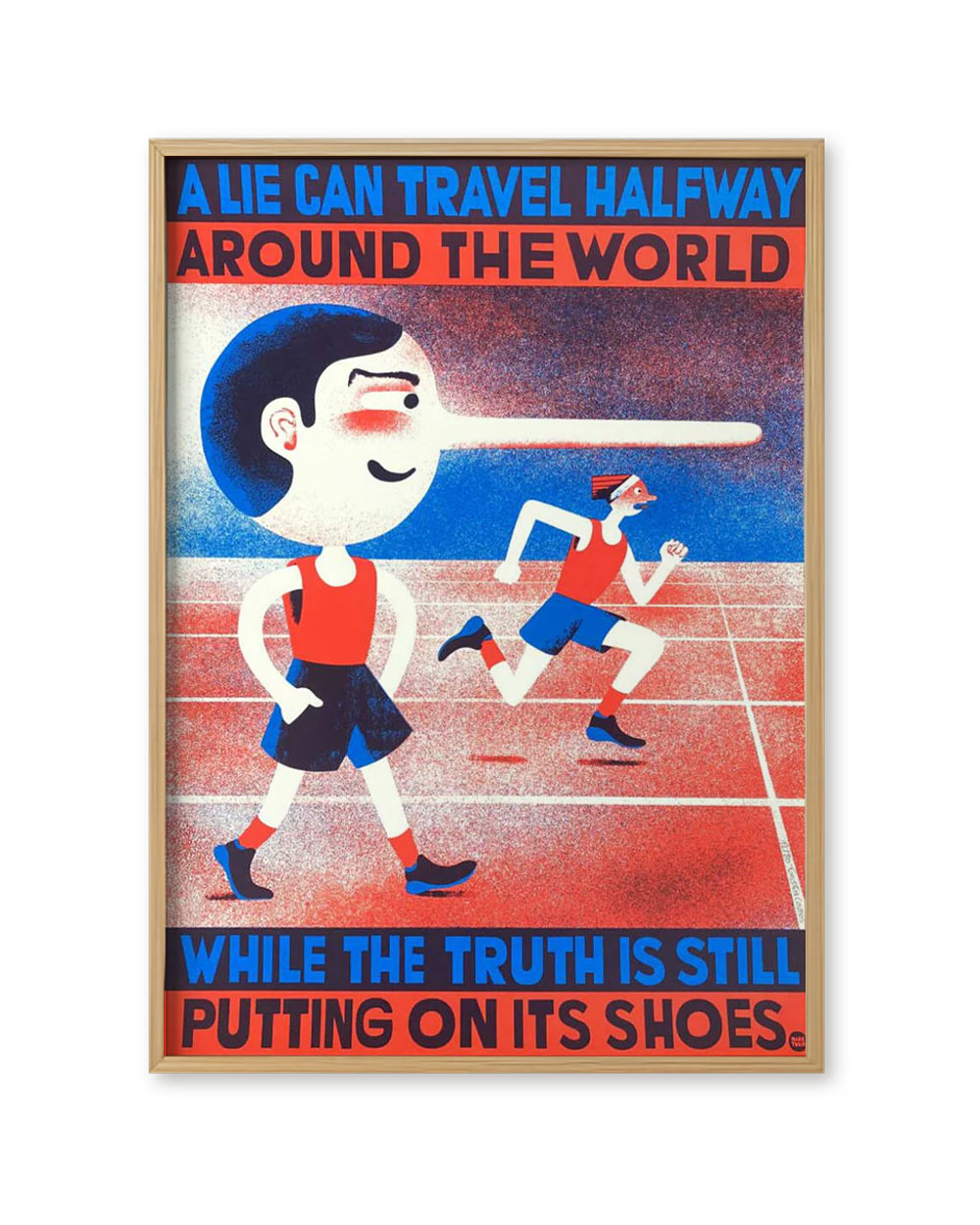 Golden Cosmos Druckgrafik "A Lie"