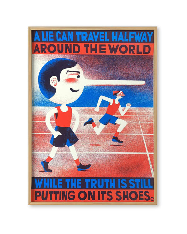 Golden Cosmos Druckgrafik "A Lie"