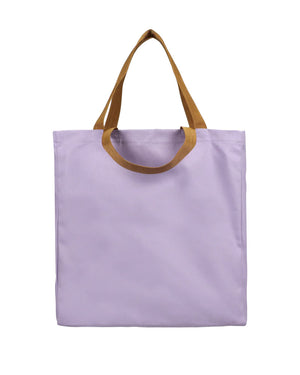 Shopper Lila & Brown aus schwerer Baumwolle