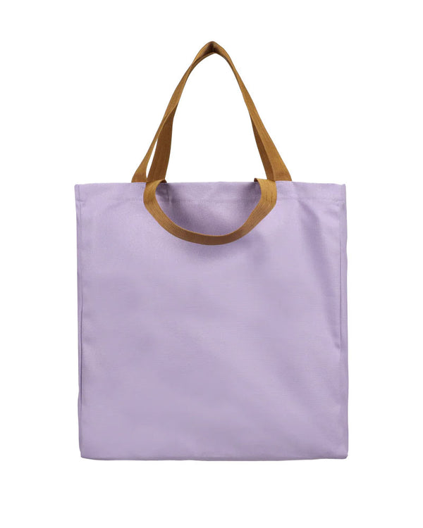 Shopper Lila & Brown aus schwerer Baumwolle