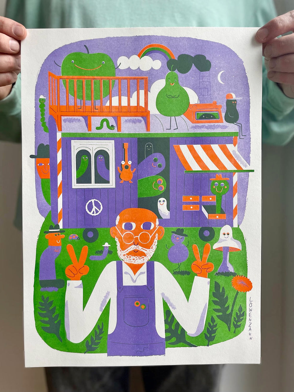 Löwenzahn Risograph Druck (Din A3)
