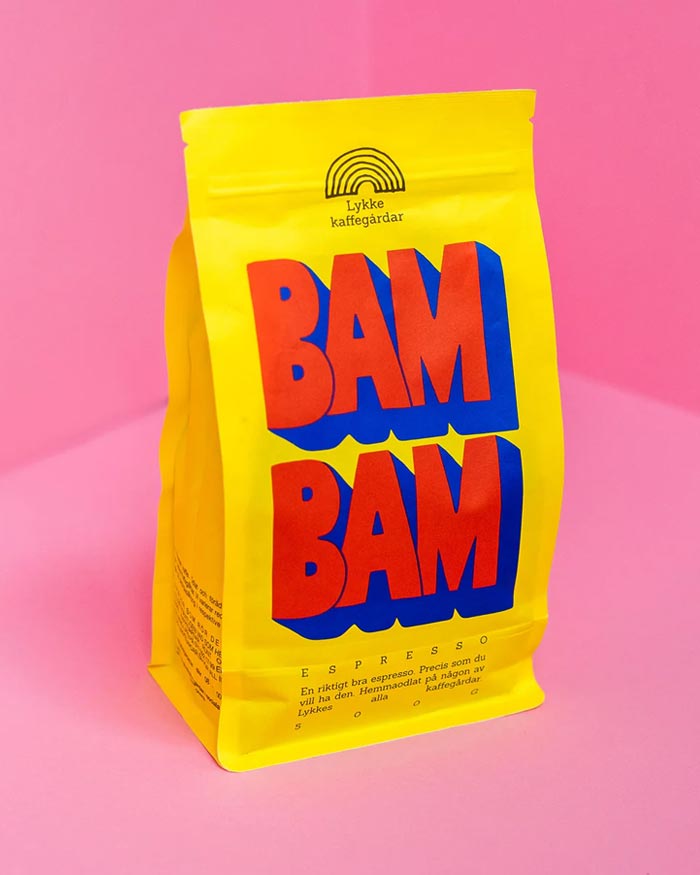 BAM BAM Espresso • Ganze Bohne • 500g: Fairer Espresso von Lykke Kaffegårdar, aromatisch mit Noten von Schokolade und Beeren, geeignet für diverse Kaffeemaschinen.