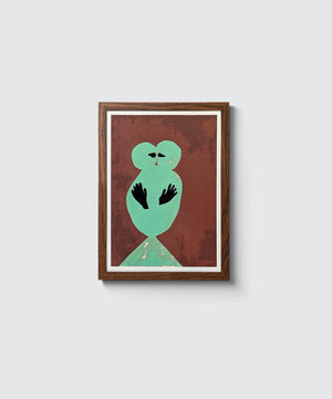 Machon 001 Siebdruck (12x17cm): Minimalistisches Kunstwerk von Gosia Machon, signiert und limitiert auf 50 Stück. Rahmen nicht inklusive.