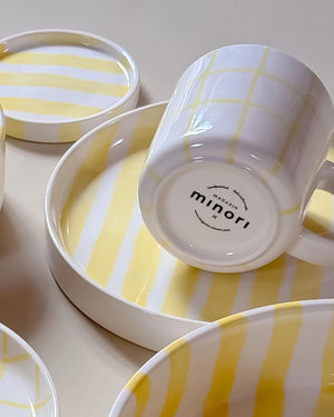 Becher Grid Spiaggia Yellow