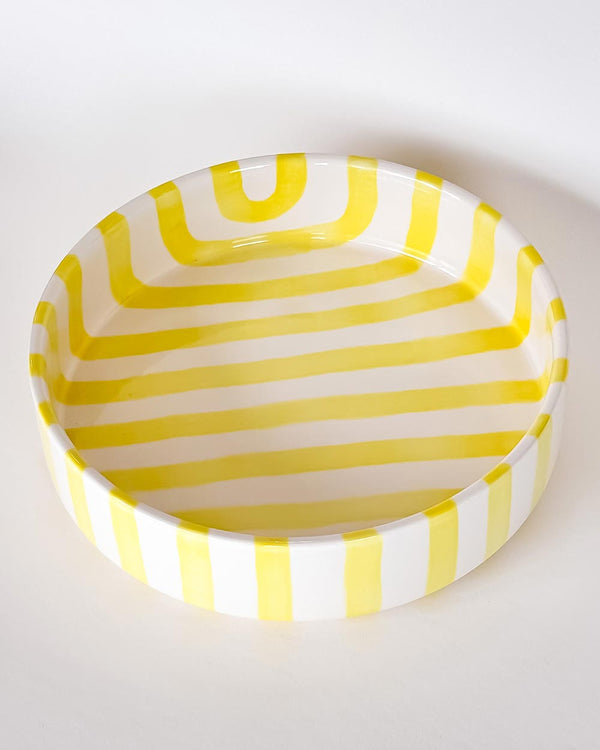 Schale Stripes Gross Spiaggia Yellow