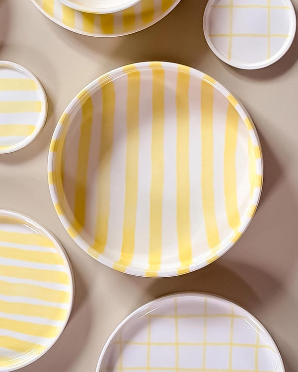Schale Stripes Gross Spiaggia Yellow