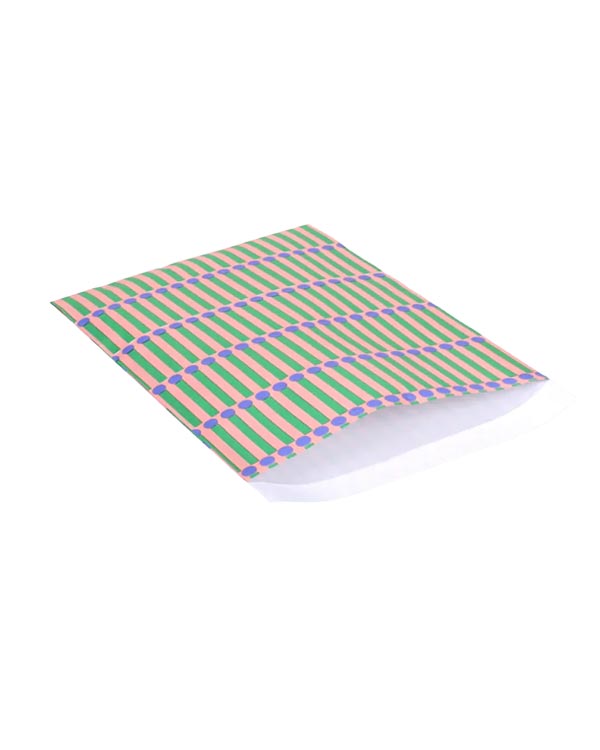 Geschenktüte Flach Matches Litchi Grass Green Cornflower