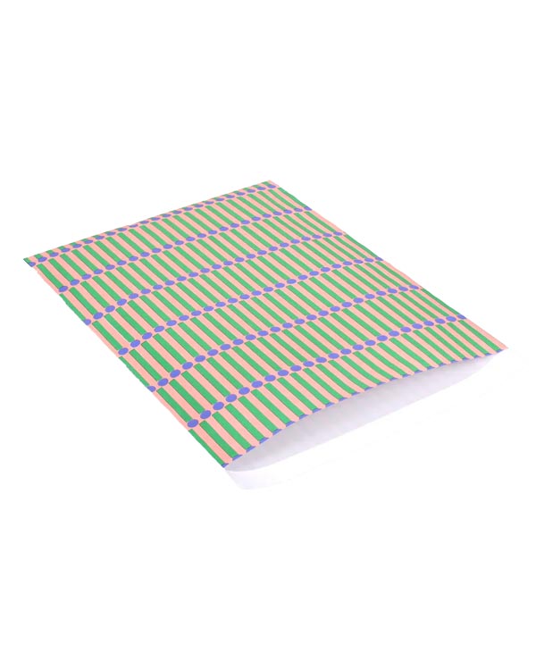 Geschenktüte Flach Matches Litchi Grass Green Cornflower