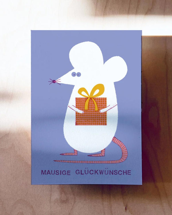 Barbara Dziadosz Mausige Glückwünsche Postkarte
