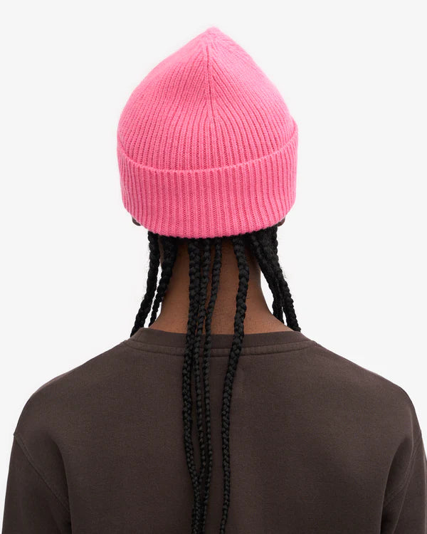 Merino Wool Beanie Bubblegum Pink