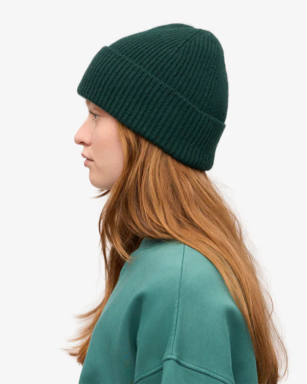 Merino Wool Beanie Emerald Green