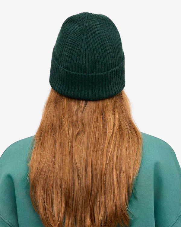 Merino Wool Beanie Emerald Green