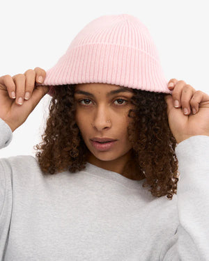 Merino Wool Beanie Faded Pink