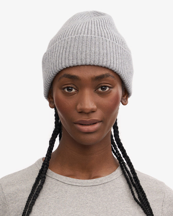 Merino Wool Beanie Heather Grey