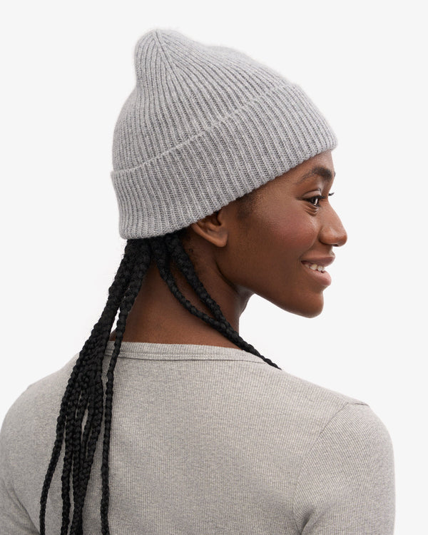 Merino Wool Beanie Heather Grey