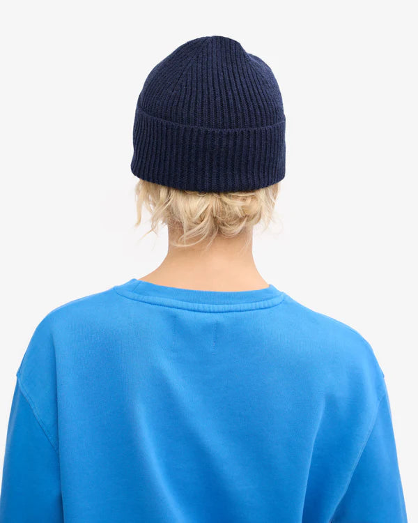 Merino Wool Beanie Marine Blue