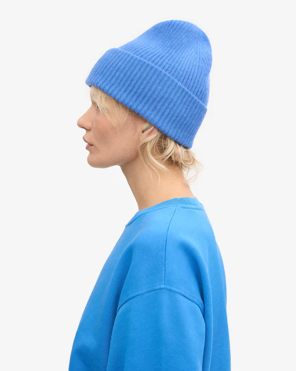Merino Wool Beanie Pacific Blue