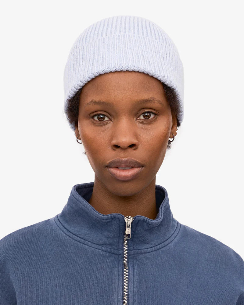 Merino Wool Beanie Polar Blue