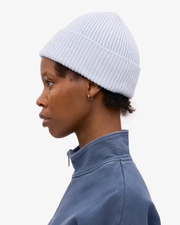 Merino Wool Beanie Polar Blue