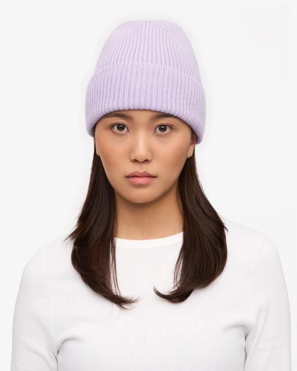 Merino Wool Beanie Soft Lavender