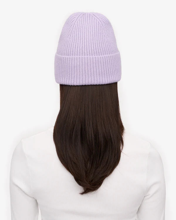 Merino Wool Beanie Soft Lavender