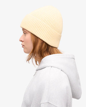 Merino Wool Beanie Soft Yellow